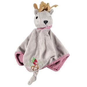 Nyani Wildfang Deer Lovey Security Blanket Red Check 10” x 10” Germany